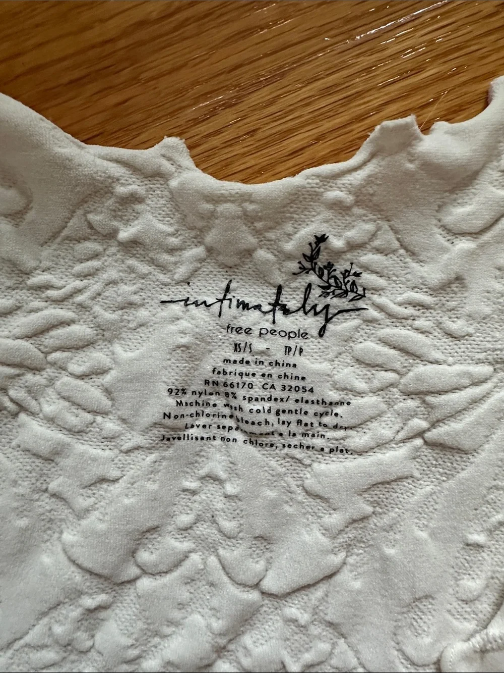 Intimately by Free People Lace-Textured White Women's Tank Top - Picture 3 of 3